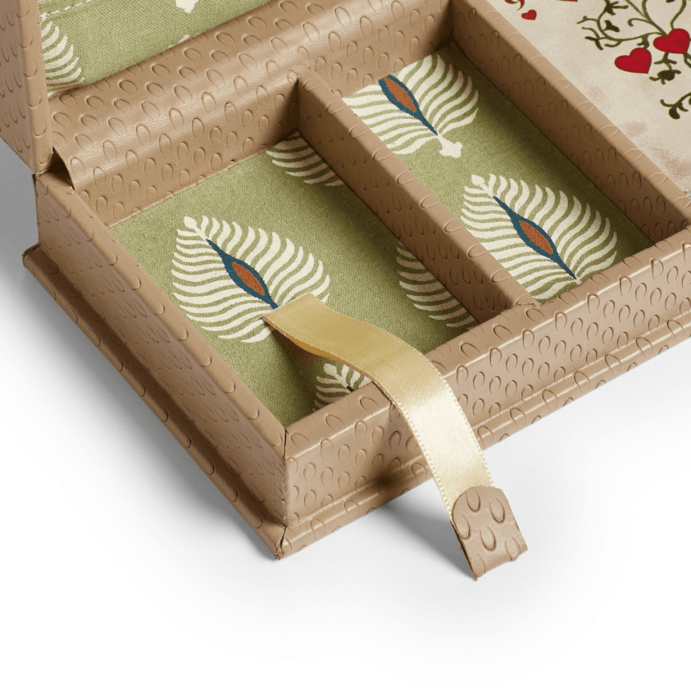 Emsworth Playing Card Holder with Ocellus Printed Stationery, Taupe