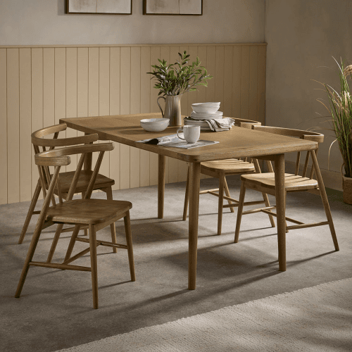 Image showing the Weathered Oak Dining Table, Natural product.