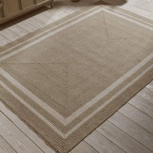 Image showing the Agna Border Rug, Neutral product.
