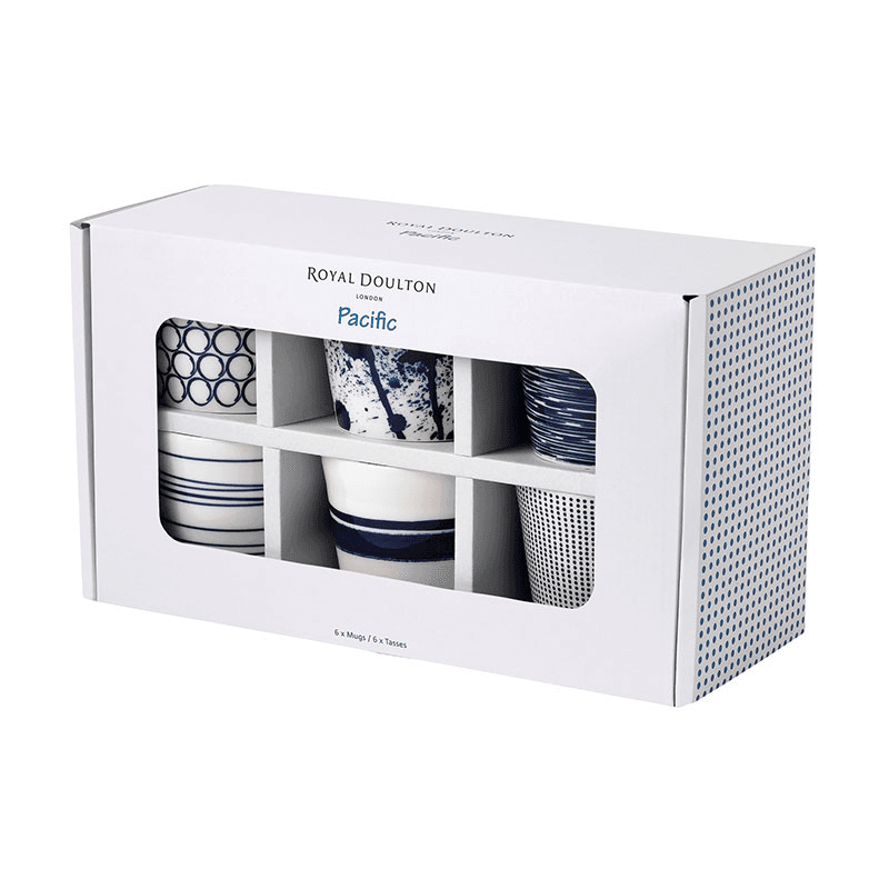 Pacific Set of 6 Mugs, Assorted