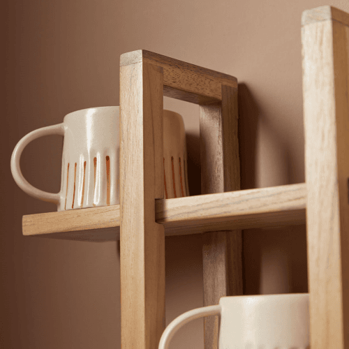 Image showing the Teak Mug Shelf, Natural product.