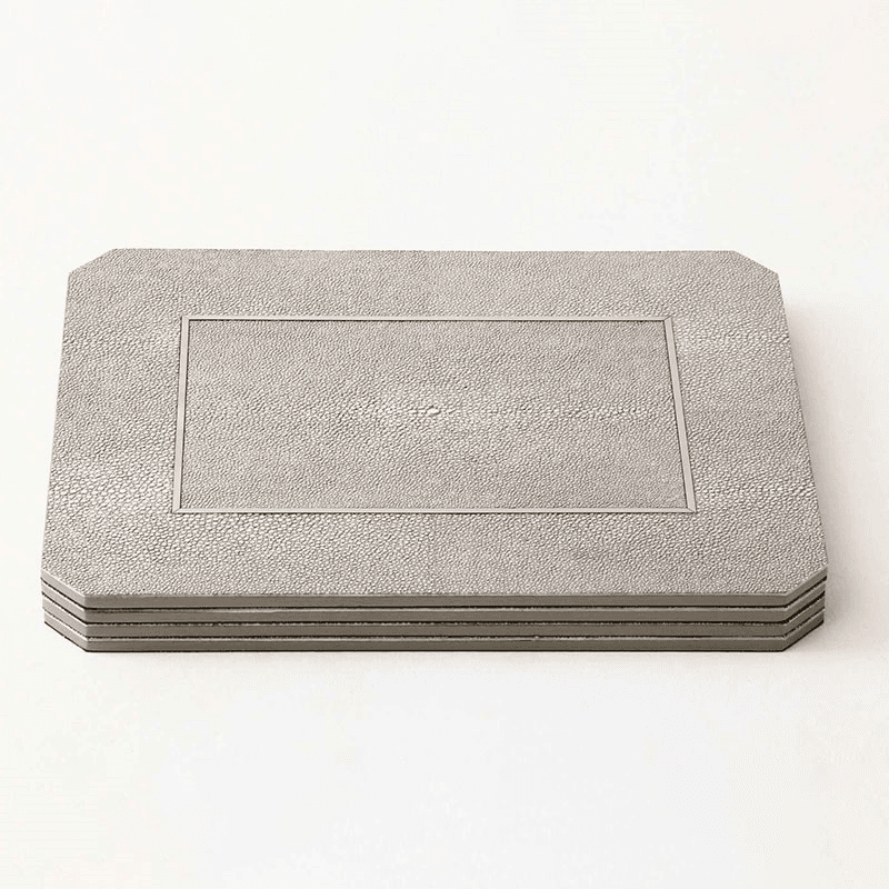 Otis Set of 4 Placemats, Barley Shagreen