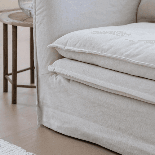 Image showing the Aldbury Oatmeal Tailored Sofa, Natural product.