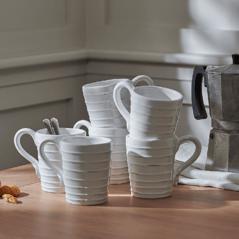 Bowsley Set of 6 Mugs, White