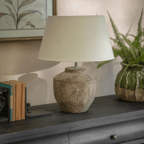 Image showing the Penwick Plinth Table Lamp, Brown product.