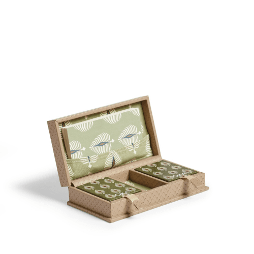 Image showing the Emsworth Playing Card Holder with Ocellus Printed Stationery, Taupe product.