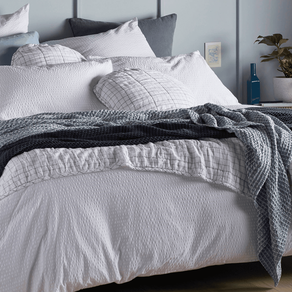 Seersucker 100% Cotton Duvet Cover