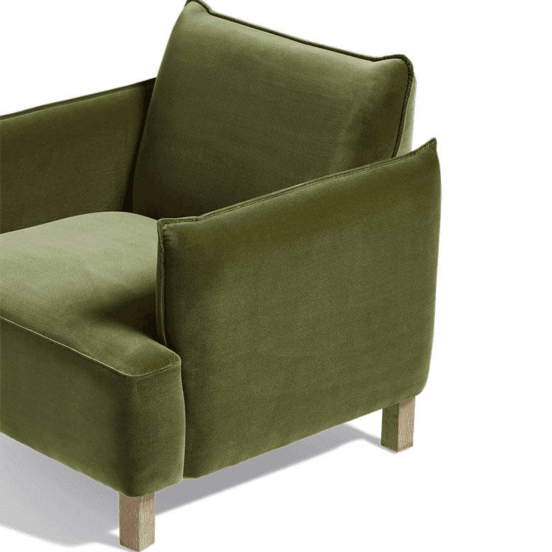 Alora Velvet Armchair, Spruce