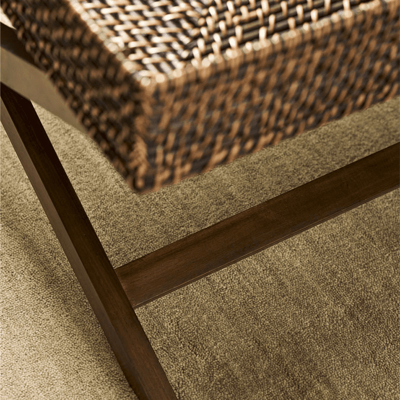 Wittering Rattan Coffee Table With Stand, Antique Brown