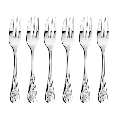 Image showing the Morris & Co Set of 6 Pastry Forks, Stainless Steel product.