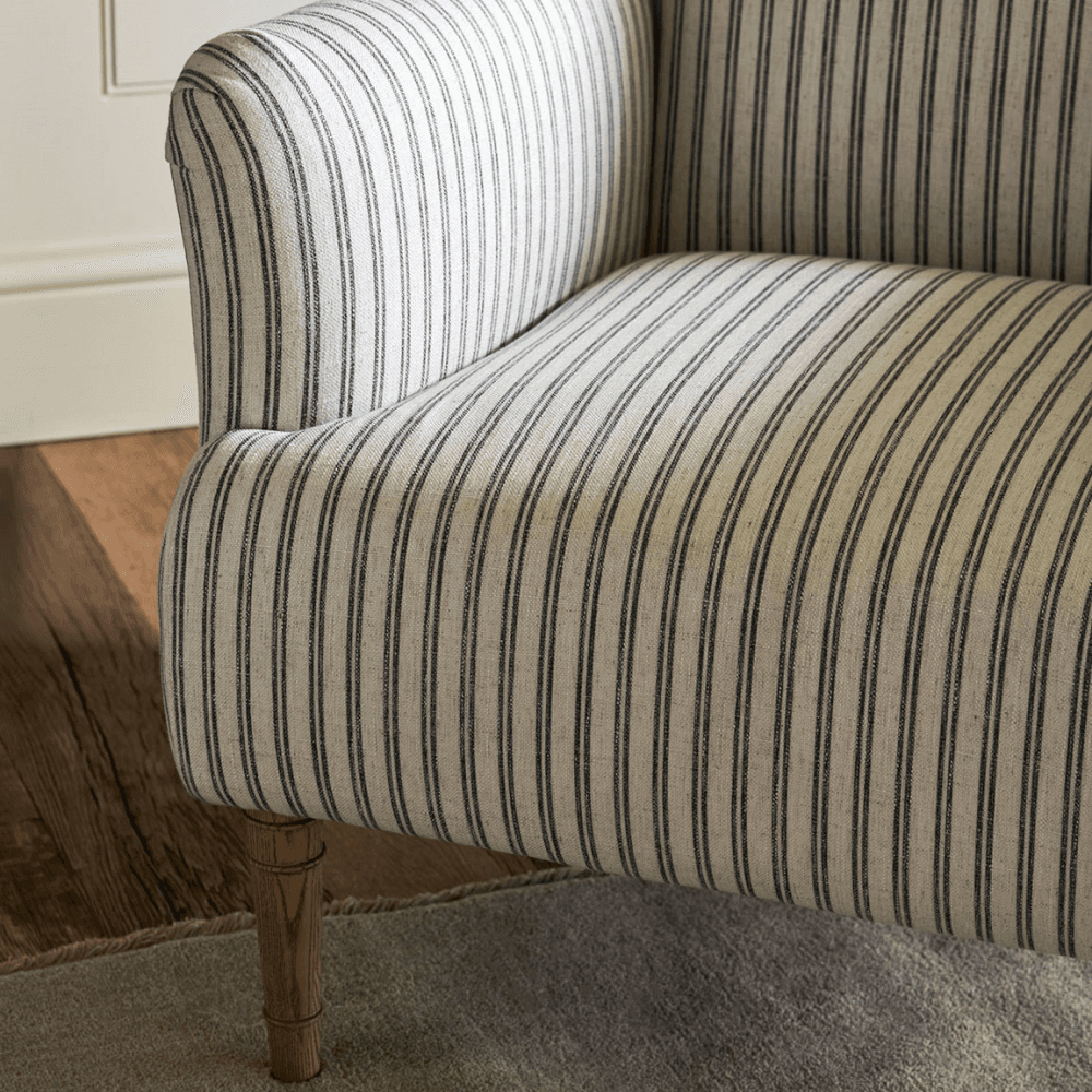 Aldwyn Armchair , Carbon Stripe