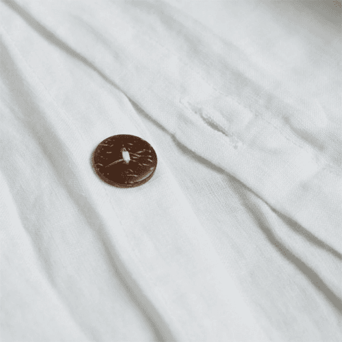 Image showing the Linen Duvet Cover, Super King, White product.
