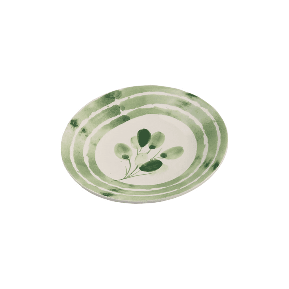 Flora Side Plate, Green