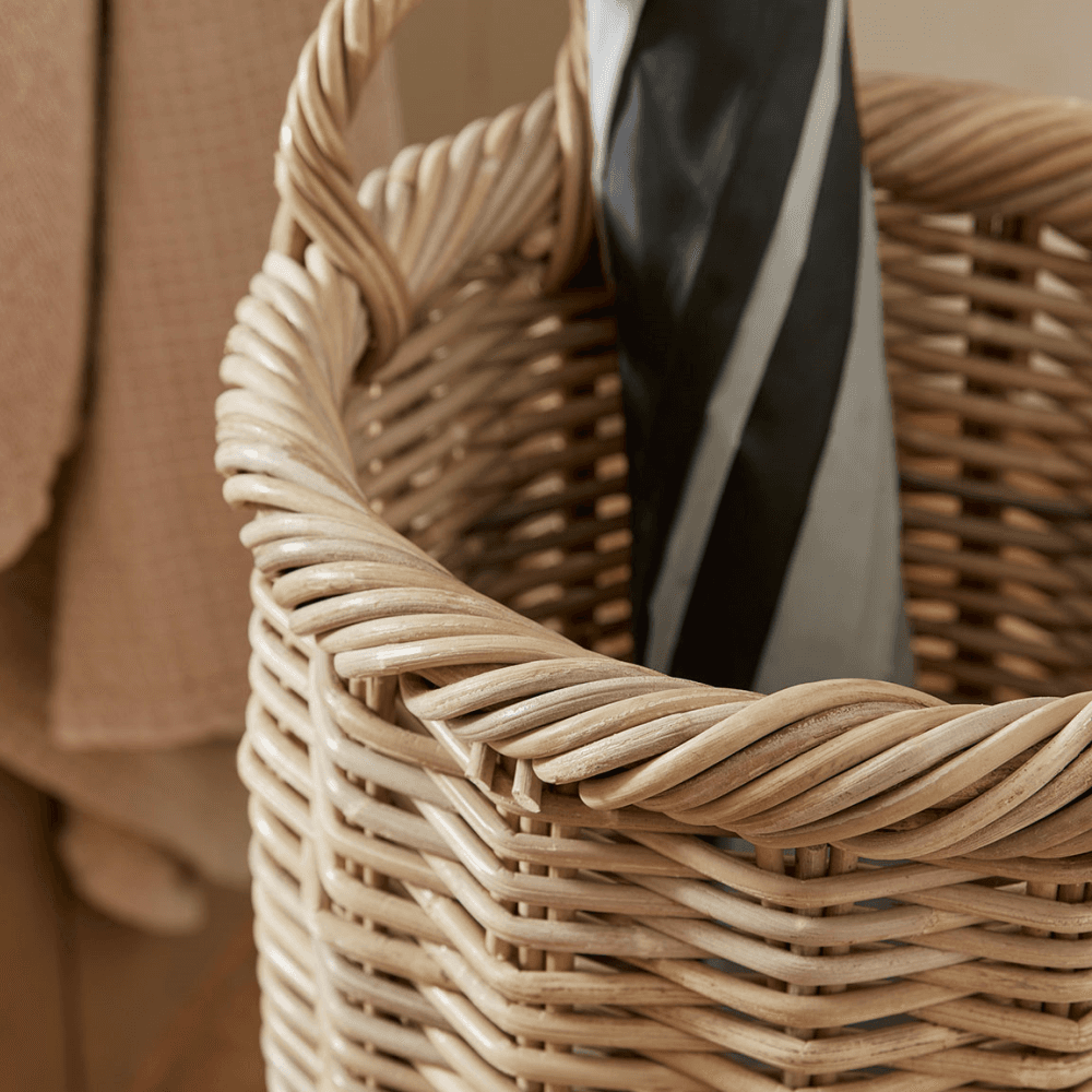 Rattan Umbrella Basket, Natural