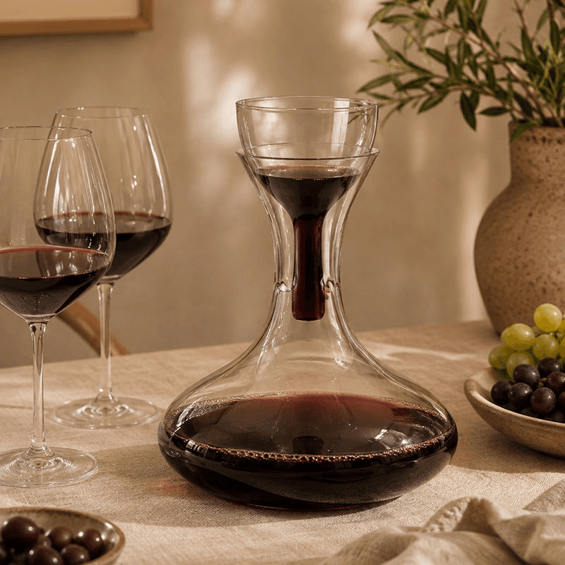 Wine carafe and aerator, Clear