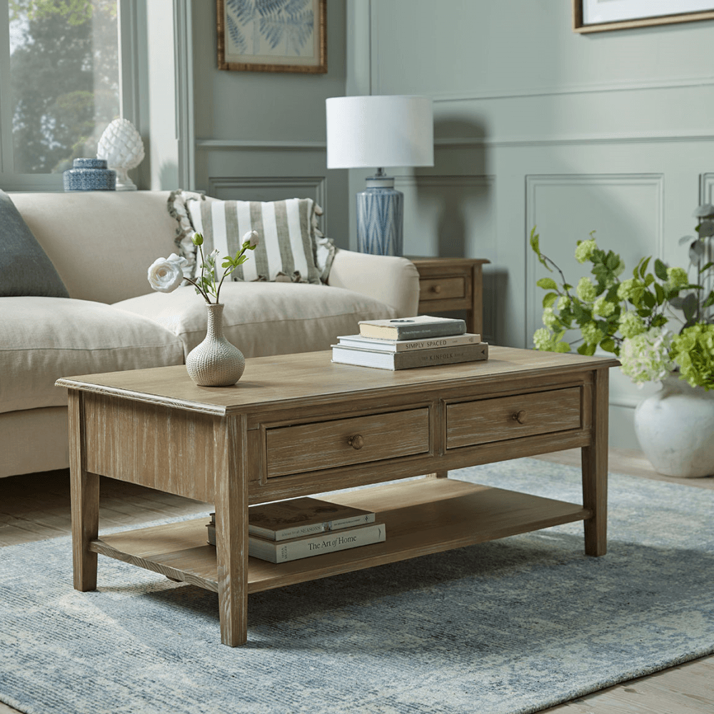 Camille Coffee Table, Limewashed