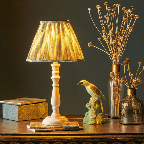 Image showing the Daisy Table Lamp, natural whitewash product.