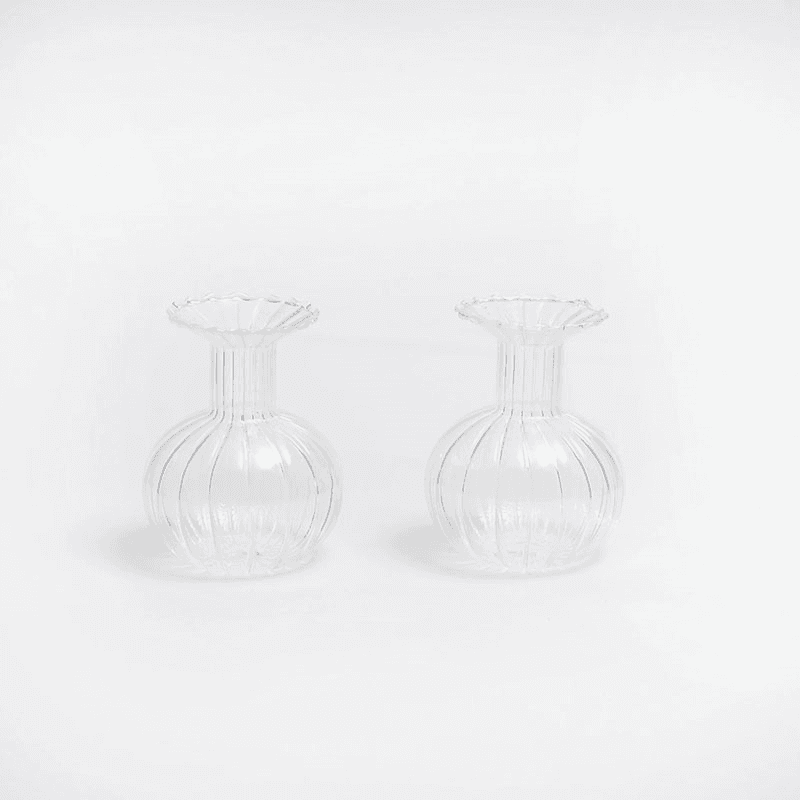 Talita Set of 2 Bud Vases, Clear