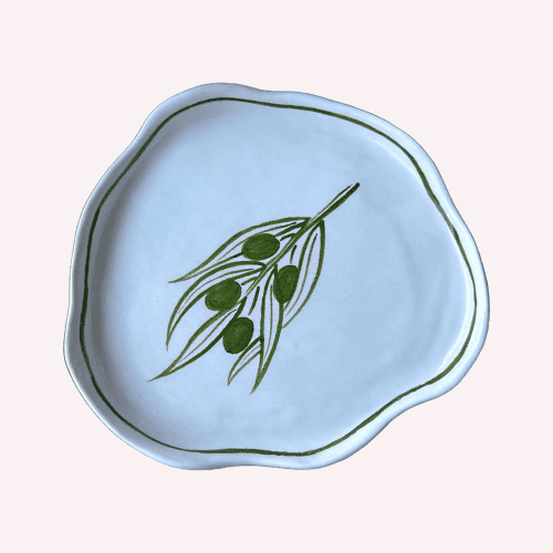Image showing the Olive Branch Plate, Green product.