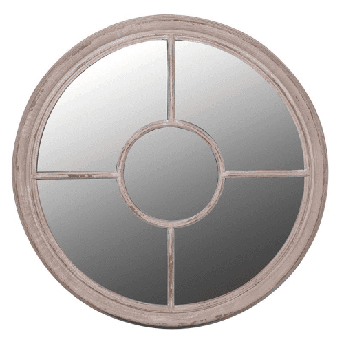 Image showing the Round Mirror, taupe product.
