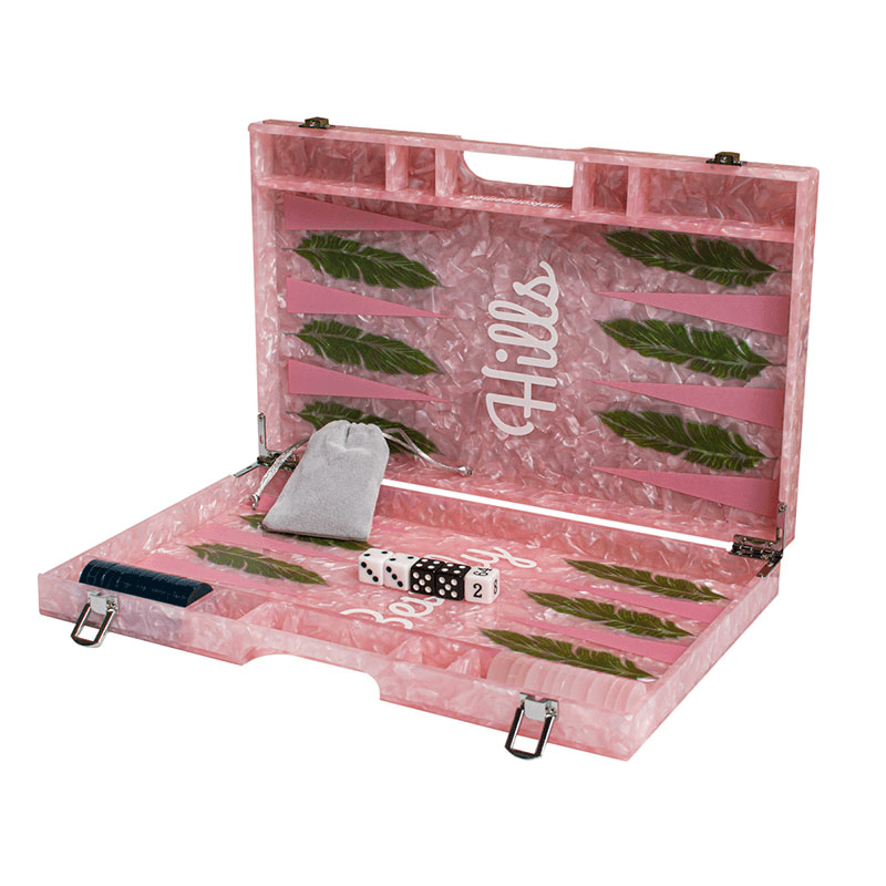 Beverly Hills Backgammon Board, Pink