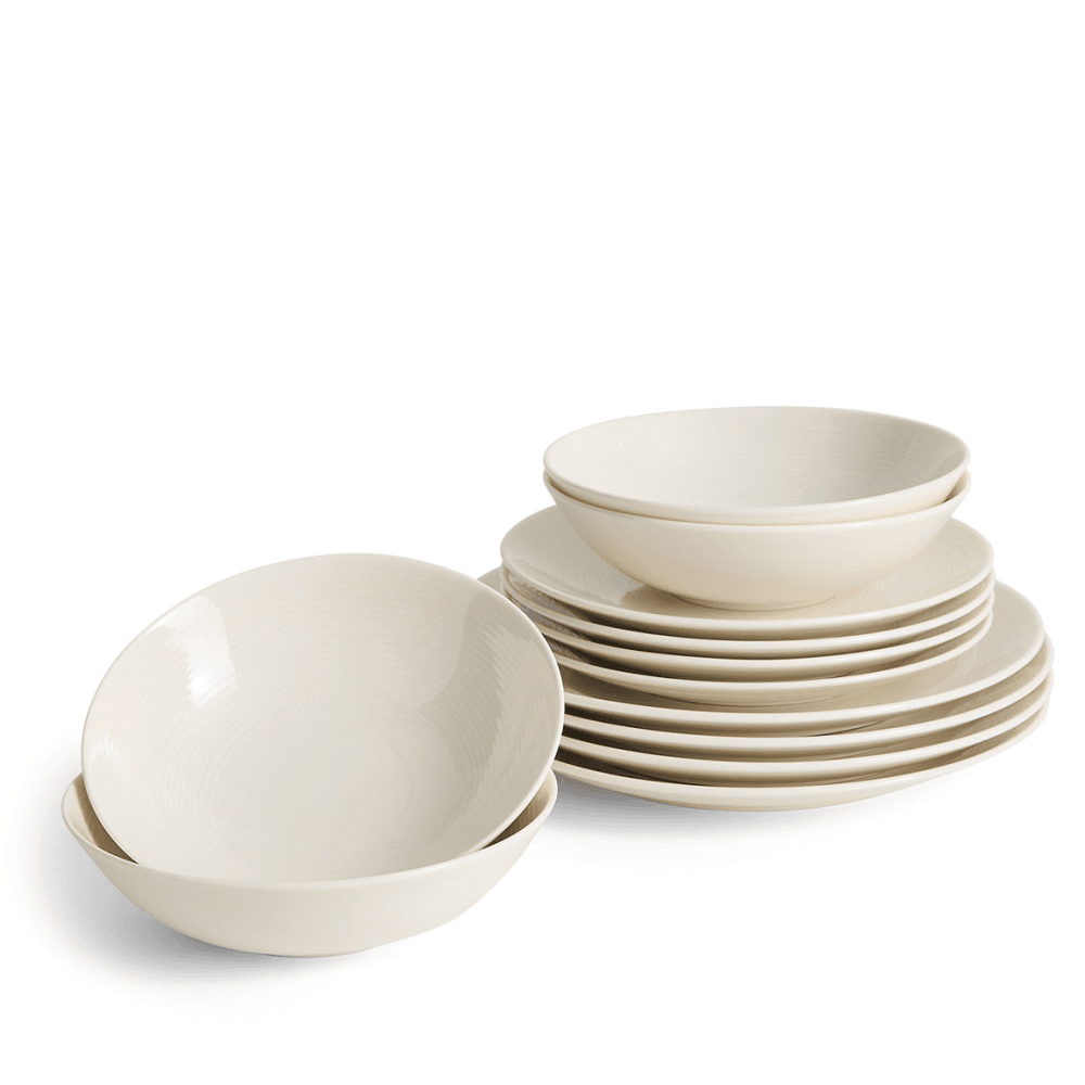 Lambeth 12-Piece Dinnerware Set, White