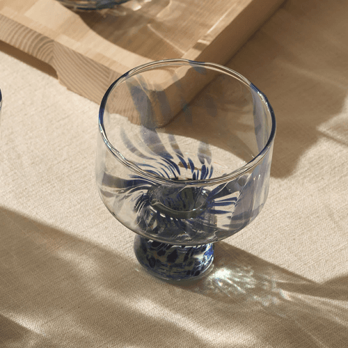 Image showing the Sea Glass Set of 2 Cocktail Glasses, Ocean Blue product.