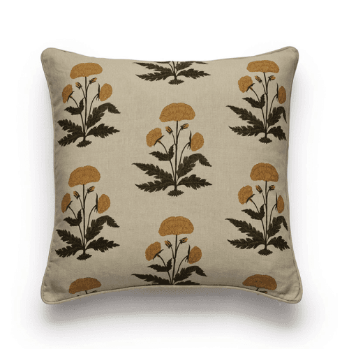 Image showing the Imber Poppy Cushion Cover, 56 x 56cm, Indian Yellow product.