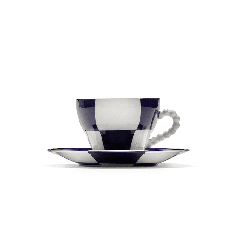 Les Objets Mouleversants by Wouters&Hend Fete des Betes Set of 2 Cup & Saucers, Blue