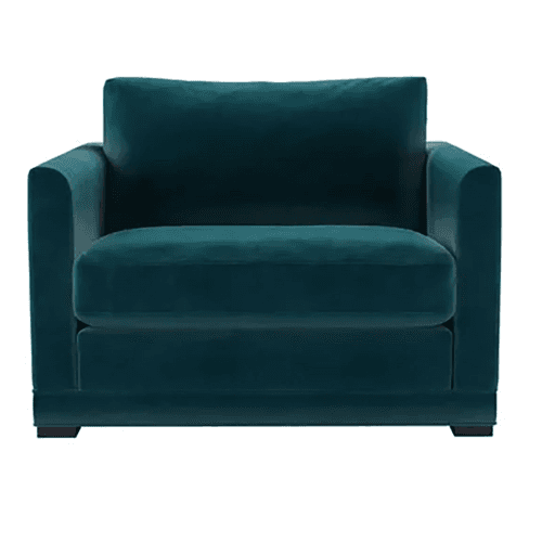 Image showing the Aissa Loveseat, Deep Turquoise product.