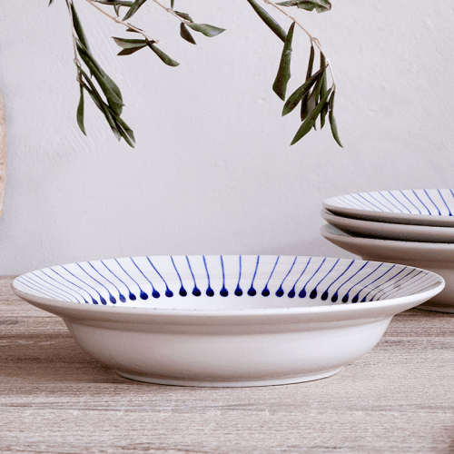 Image showing the Iba Pasta Bowl, Indigo product.