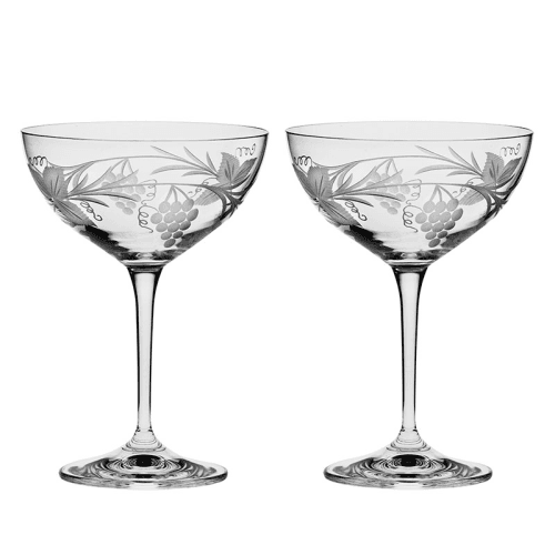 Image showing the Grapevine Set of 2 Saucer Champagne, Clear product.