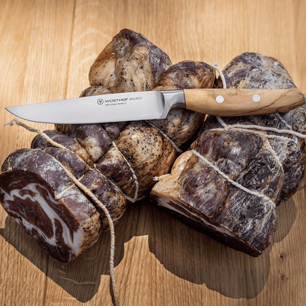Amici Steak Knife Set, Brown
