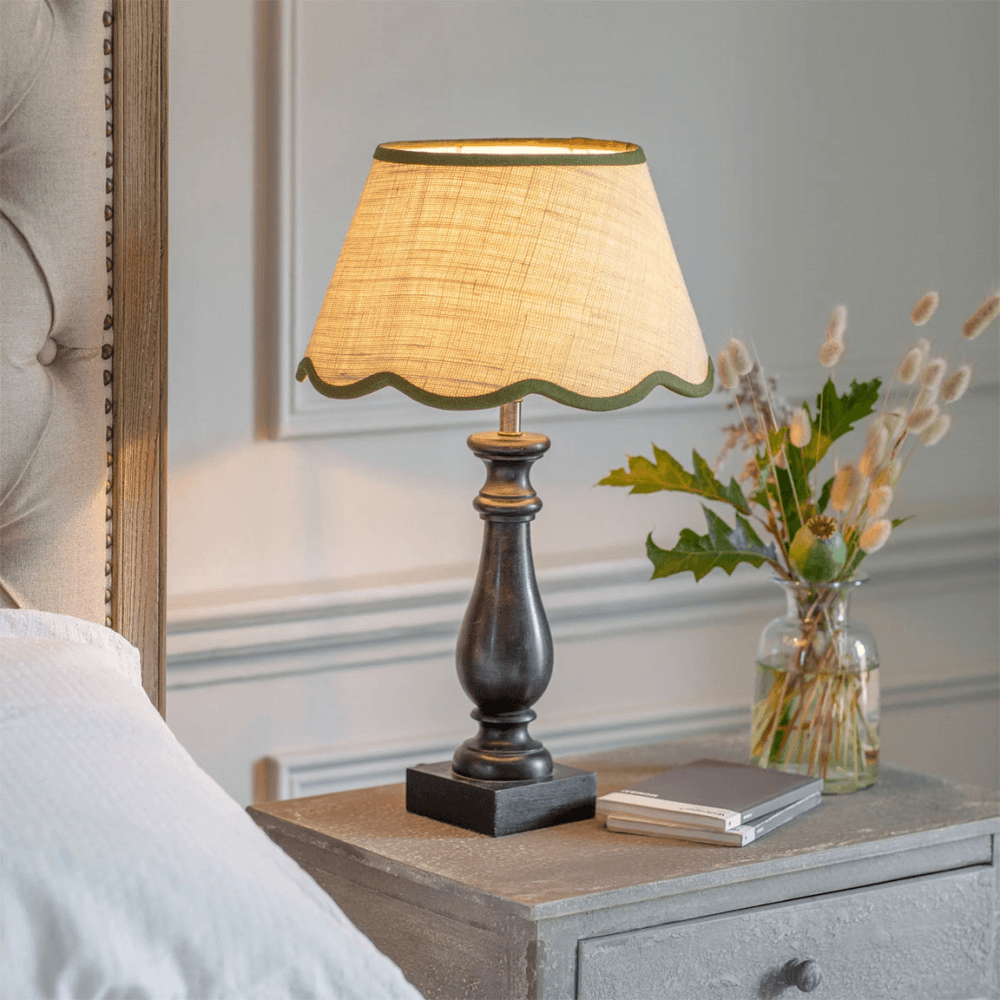 Fraser Tapered Table Lamp, Black Mango Wood