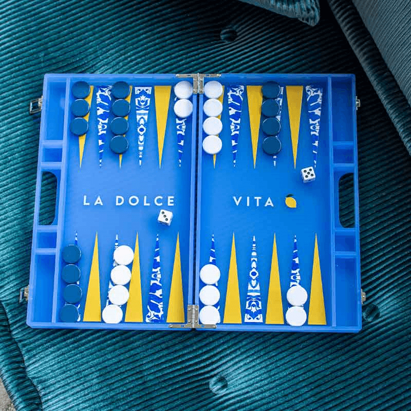 Dolce Vita Backgammon Board, Blue