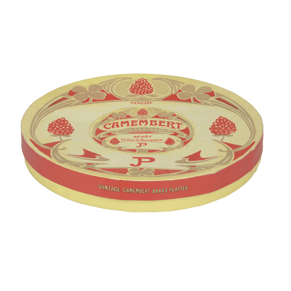 Vintage Camembert Baker Platter, Red
