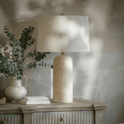 Image showing the Waldron Curved Table Lamp, Clear product.