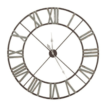 Image showing the Clock, Large, Aged Wrought Iron product.
