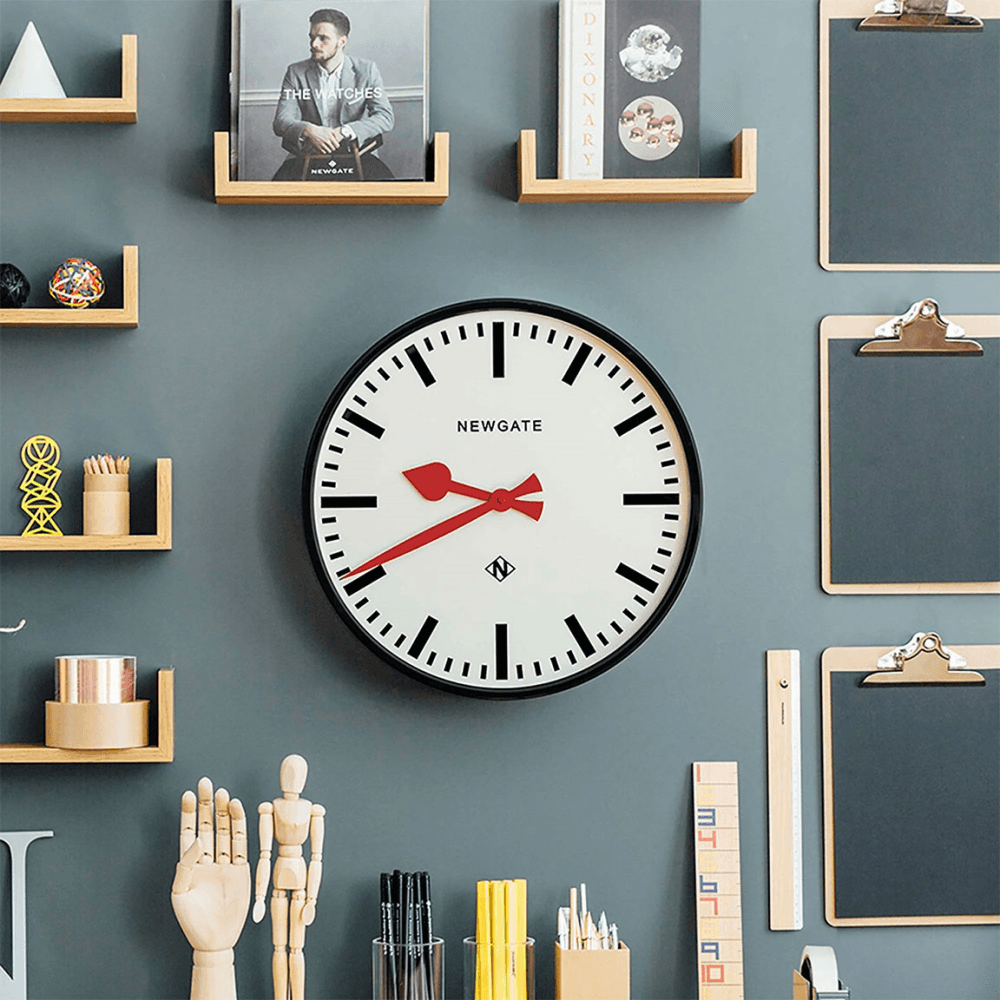 Putney Wall Clock, Black Metal