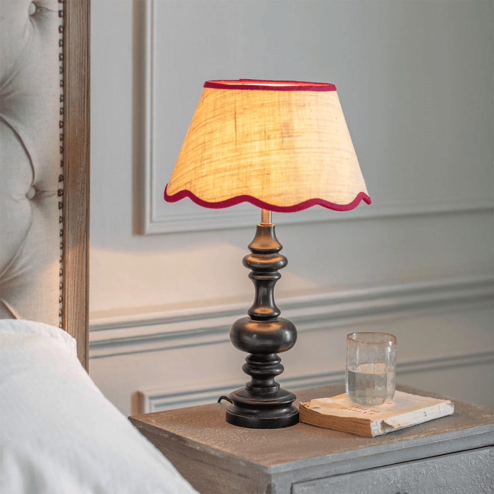 Fraser Ornate Table Lamp, Mango Wood