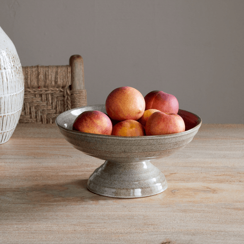 Image showing the Valinha Footed Bowl, Grey product.