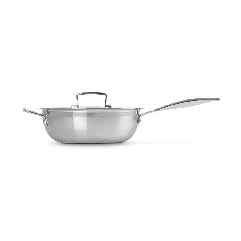 Classic 3-ply Non-Stick Chefs Pan, Stainless Steel