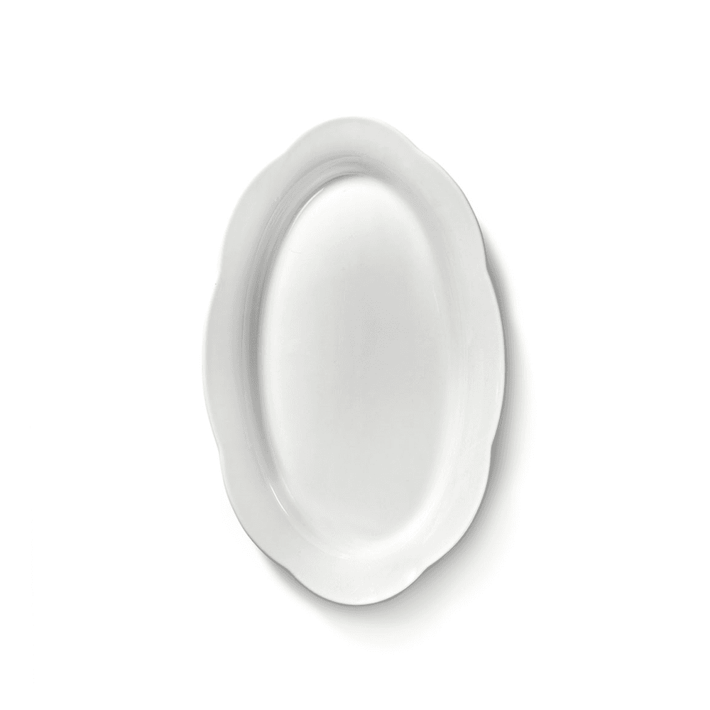 Silhouette by Sergio Herman Set of 2 High Oval Plates, White
