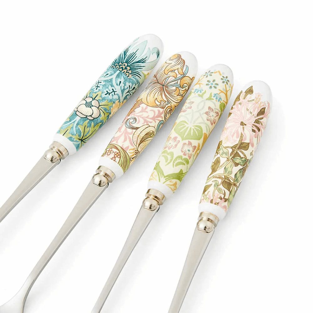 Morris & Co Set of 4 Pastry Forks, Multi