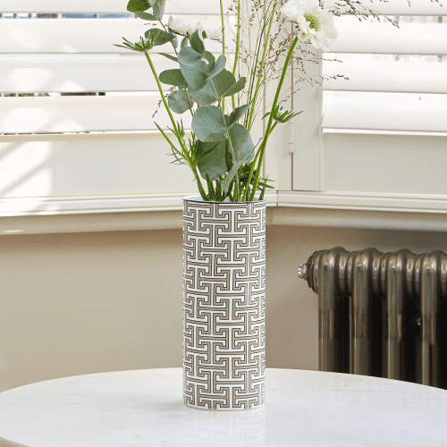 Image showing the Maze Vase, Truffle product.