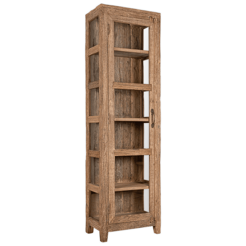 Ibo Reclaimed Wood & Glass Cabinet, Natural