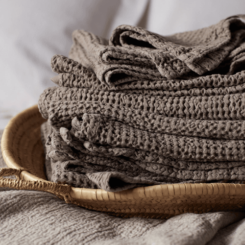 Image showing the Waffle 100% Organic Cotton Bath Sheet product.