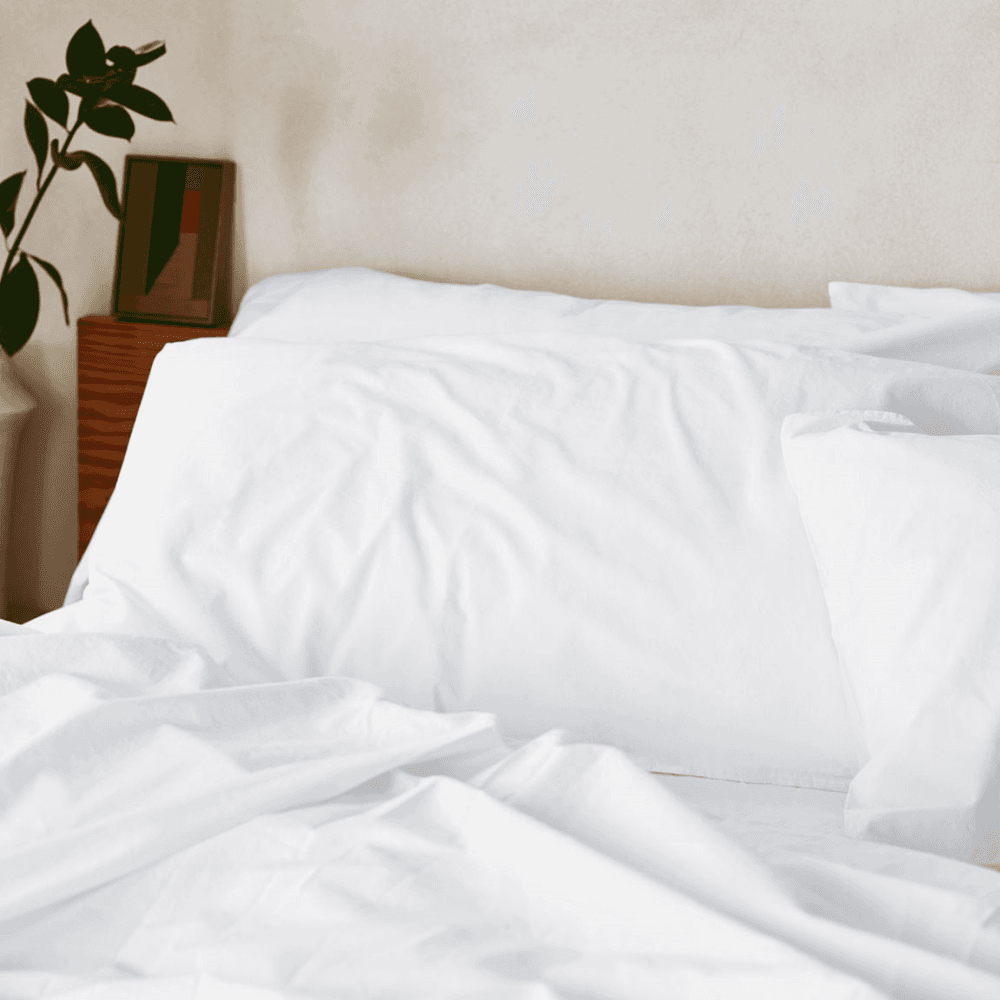 Washed Cotton Percale Set of 2 Pillowcases