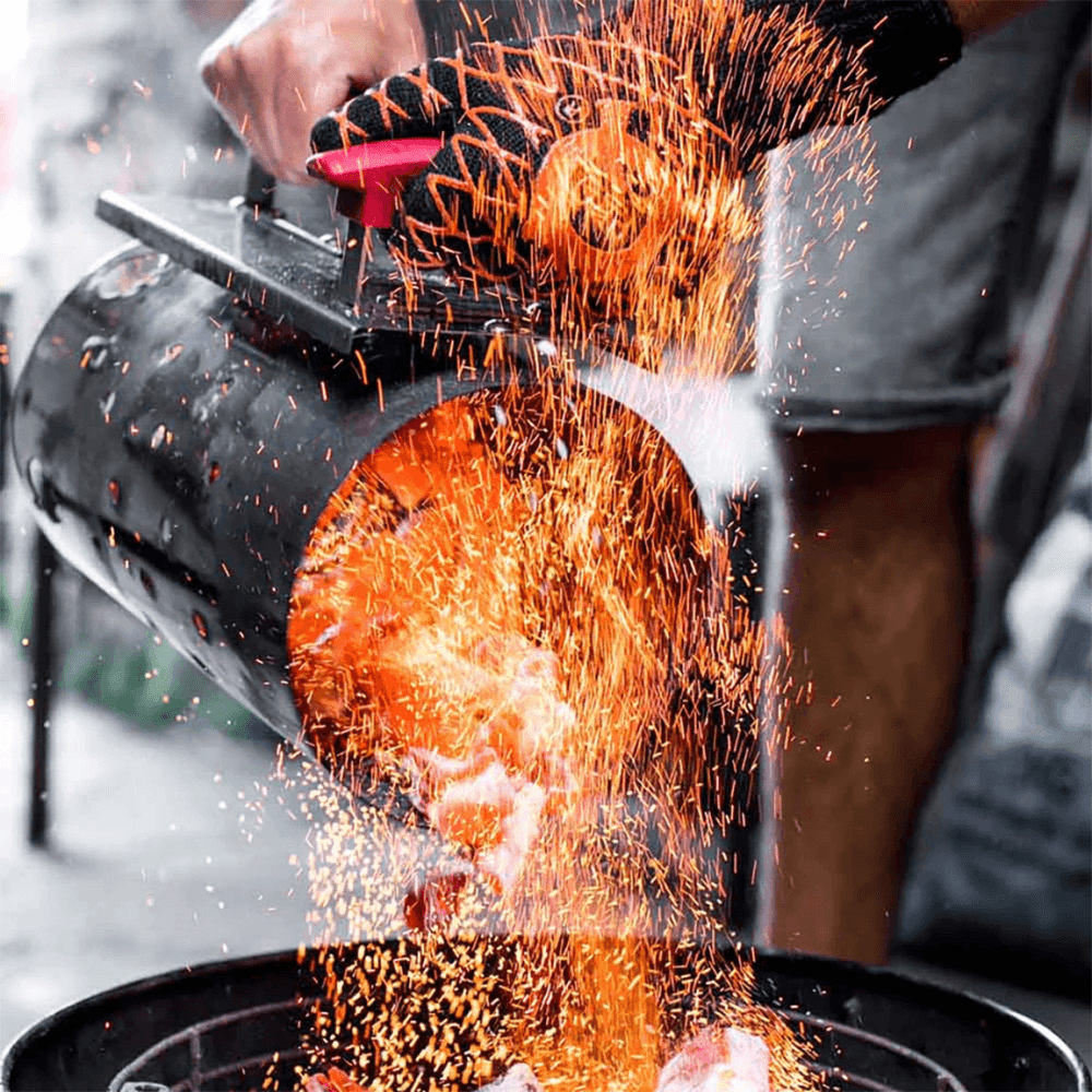 Charcoal chimney starter, Silver