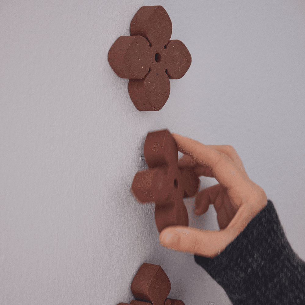 Ceramic Set of 3 Wall Flowers